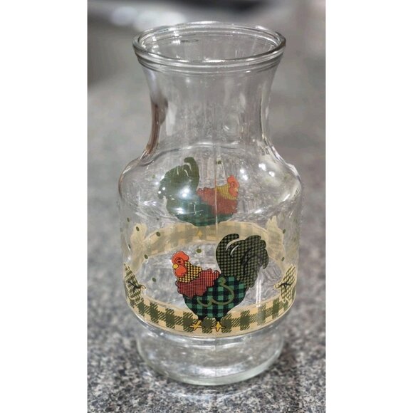 Vintage•Anchor Hocking•Rooster•Pitcher•Farm•Ranch•Countryside Drinking Serving - Picture 1 of 6